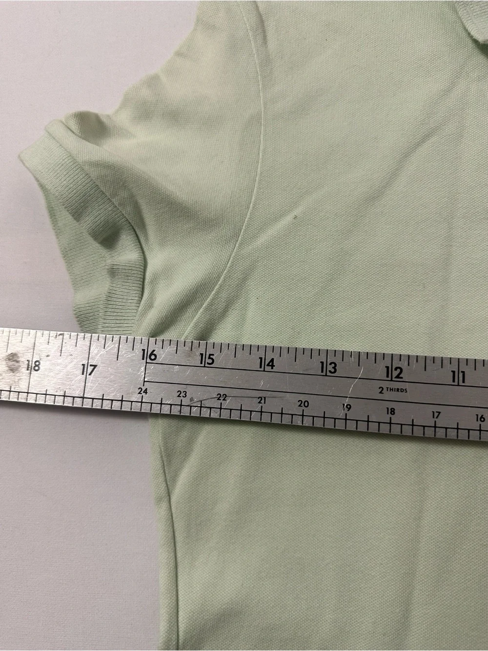 Vintage Ralph Lauren Girls' Light Green Polo Shirt Large Junior size